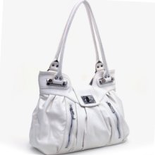 Turn-over lock Shoulder Bag Synthetic Leather -