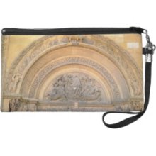 Tympanum of the porch depicting Christ in Majesty Wristlet Clutches