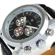 U32 Leather Military 24 Hours Date Day Automatic Mechanical Wrist Watch Men Gift