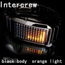 Uaa68 Intercrew 72 Led Lights Man/lady Lovers Watch Black Body Orang