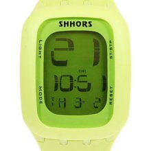 Unisex Sports Touch Screen Silicone Jelly Digital Led Watch Green