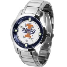 University of Illinois Men's Stainless Steel Outdoor Watch