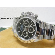 Unworn 2012 Rolex Ss Daytona Cosmograph Black Dial. Box & Papers 116520 Rare