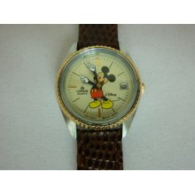 Used Lorus Disney Mickey Mouse Lady Quartz Wristwatch