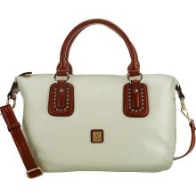 V Couture by Kooba Staci Satchel w/ Contrast Trim & Strap - Brown - One Size