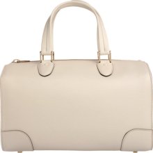 Valextra Medium Boston Bag - Pergamina White