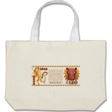 Valxart 2004 1944 2064 zodiac WoodMonkey Leo Tote Bags