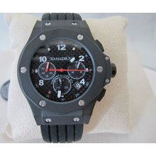 Vanadium Chronograph Watch Black Black Titanium Silicon 590.00euros ($700+)