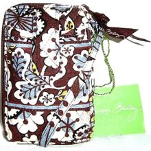 Vera Bradley Carry It All Wristlet in Slate Blooms, NWT, Larger phone