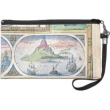 View of Pharos at the mouth of the Nile, famous fo Wristlet Clutches