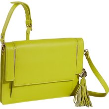 Vince Camuto Autumn Alce Leather Clutch Limeade