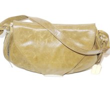 Vince Camuto Parker Carmel Distressed Leather Shoulder Bag