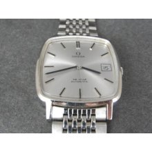 Vintage 0mega De Ville Swiss Made Stainless Steel Date Automatic Mens Watch