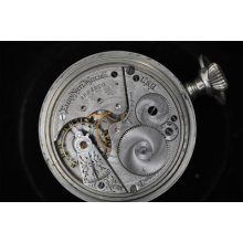 Vintage 16 Size Elgin Sidewinder Pocket Watch Grade 210 For Repairs