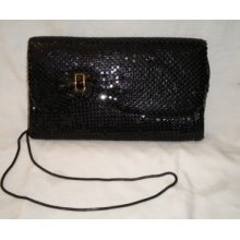 Vintage Black Metal Mesh Handbag Purse