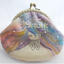 Vintage Embroidery Mermaid Purse (Metal Frame, My Own Design )