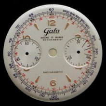 Vintage Gala Chronograph Watch Dial 50's