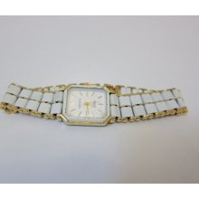 Vintage Geneva White Enamel Watch