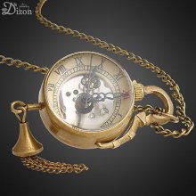 Vintage Jewelry Unique Design Antique Alloy Girls Long Chain Pocket Watch