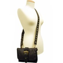 'vintage' Karlie Clutch And Cross Body Bag - Black