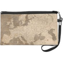 Vintage Map of Europe (1804) Wristlet Purses