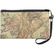 Vintage Map of Greece (1903) Wristlet Clutch