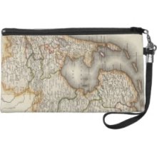 Vintage Map of Holland (1817) Wristlet Clutches