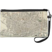 Vintage Map of Liverpool England (1836) Wristlets