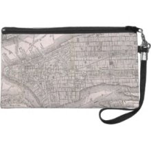 Vintage Map of New York City (1886) Wristlet Purse