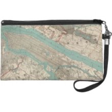 Vintage Map of New York City (1890) Wristlet Purse