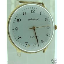 Vintage Mens Quartz Watch Arabic Numbers Classy Style, Sutronic Japan Nice Wat