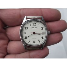 Vintage Mens Wristwatch Poljot Ussr 17 J With Date