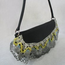 Vintage Mini Bag,Cluthes,Upcycled,Fabrics,Lace