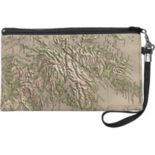 Vintage Physical Map of Scotland (1880) Wristlet Clutch