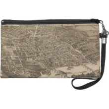 Vintage Pictorial Map of Knoxville (1886) Wristlet Clutch