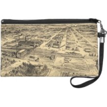 Vintage Pictorial Map of Southern Milwaukee (1906) Wristlet Clutch