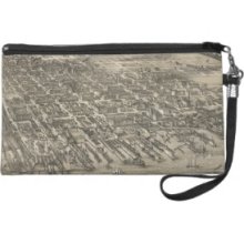 Vintage Pictorial Map of Hoboken NJ (1881) Wristlet