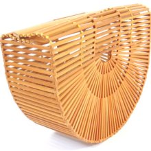 Vintage Purse Bamboo Cage Purse Beach Purse