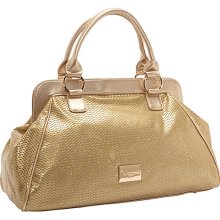 Vizzini Inc. Don't Mesh With Me Gold Satchel ...