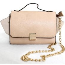 Vtg 70s Inspired Cream Trapeze Satchel Handbag Gold Accents On Nastygal Now