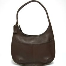 Vtg Coach Chocolate Brown Ergo Hobo Shoulder Bag 9033 Usa Never Used