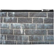 Wall Of Grungy Black Brick Travel Accessory Bag