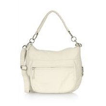 Washed Zip Across-The-Body Bag white