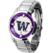 Washington Huskies Logo- Mens Titan Steel Watch