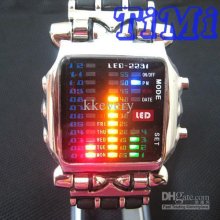 Watch For Men Freeship New Led Light Fashion Dot Matrix Digital Mens