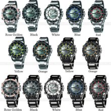 Weide Brand Luxury Mens Army Dual Display Alarm Chronograph Sport Wrist Watch