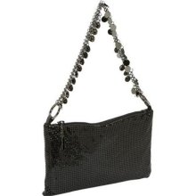 Whiting and Davis Metal Disc Chain Soft Shoulder Bag