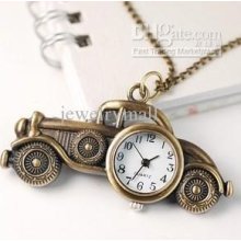 Wholesale 5pcs/lot New Arrival Vintage Bronze Classic Car Pocket Wat