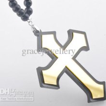 Wholesale Goodwood Acrylic Cross Necklace Pendant Jewelry Hip Hop Je