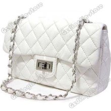 Women Classic Grid Clutch Casual Shoulder Bag Handbag Quilting Chain Cross Bg006